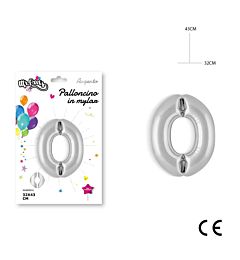 MR.PARTY PALLONCINO MYLAR ARGENTO 0 32X43CMDc