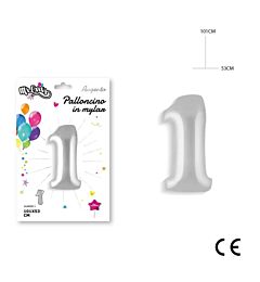MR.PARTY PALLONCINO MYLAR ARGENTO 1 101X53CMDc