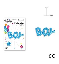 MR.PARTY PALLONCINO MYLAR BOY 91X36CM CELESTEDc
