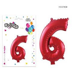 MR.PARTY PALLONCINO MYLAR ROSSO 6 113X79CMDc