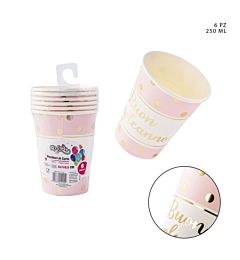 MR.PARTY BICCHIERI CARTA B.COMPLEANNO 250ML 6PZDc