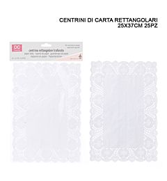 DC CASA CENTRINO CARTA RETT. 25X37CM 25PZ BIANCODc