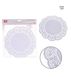 DC CASA CENTRINO CARTA TONDO 30CM 25PZ BIANCODc