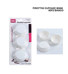 DC CASA PIROTTINI CARTA CUPCAKE  90MM 60PZ BIANCODc