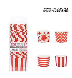 DC CASA PIROTTINI CARTA CUPCAKE 6X5,5X7CM 25PZDc