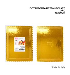 DC CASA SOTTOTORTA RETTANG. ORO 30X40CMDc