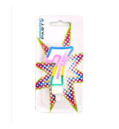 CANDELINA MULTICOLORE HAPPY BIRTHDAY N.7Sweeping Party