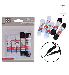 LACCI SCARPE 110CM BIANCO NERO 5PAIADc
