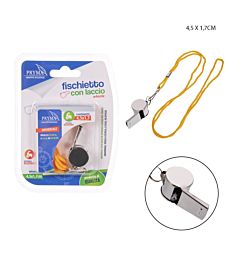 PRYMA FISCHIETTO MET. C/LACCIO 4,5X1,7CM BL.Pryma