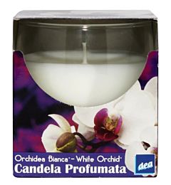 DEA CANDELE PR.BICCHIERE WHITE ORCH.120GDea