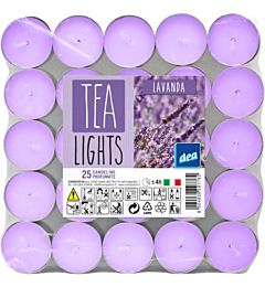 DEA TEA LIGHTS 25PZ LAVANDADea