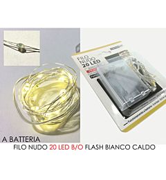-FILO NUDO 20 LED B/O FLASH B.CALDO