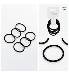 ELASTICI CAPELLI NERO 6PZ