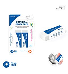 PRYMA GOMMA BIANCA 6.2X2.1X1.1 CM 2PZ BL.Pryma