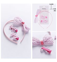 ACCESSORI CAPELLI 11X13.5CM 4.5X3.5CM 3PZ