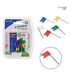 PRYMA PUNTINE A BANDIERINA COLOR 1.7X3.5CM 30PZPryma