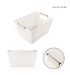 DC CASA CESTINO MULTIUSO 23X18X13CM BIANCO