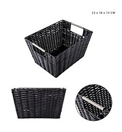 DC CASA CESTINO MULTIUSO 23X18X13CM NERO