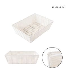 DC CASA CESTINO MULTIUSO 23X18X7CM BIANCO