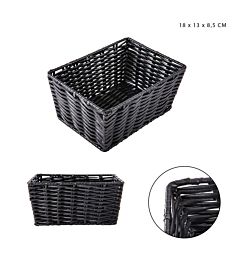 DC CASA CESTINO MULTIUSO 18X13X8.5CM NERO