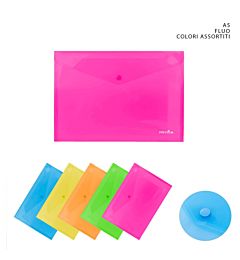 PRYMA BUSTA C/BOTTONE A5 FLUOPryma