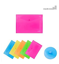 PRYMA BUSTA C/BOTTONE A6 FLUOPryma