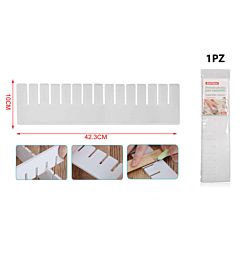 DIVISORIO PLASTICA PER CASSETTI 42.3*10CM 2PZ