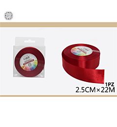 NASTRO RASO 2.5CMX25Y 033BORDO