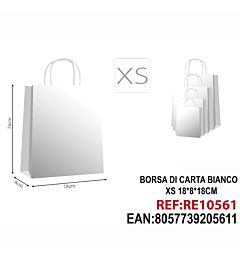 SACCHETTO DA REGALO XS BIANCO 18*8*24