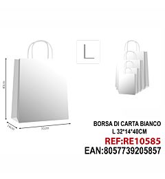SACCHETTO DA REGALO L BIANCO 32*14*40