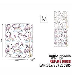 BORSA IN CARTA DA REGALO FANTASIA M 32*26*12CM