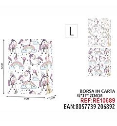 BORSA IN CARTA DA REGALO FANTASIA L 42*31*12CM