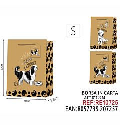 BORSA IN CARTA DA REGALO AD INCHIOSTRO NERO BIANCO