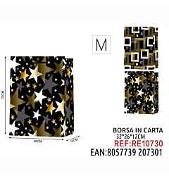 BORSA IN CARTA DA REGALO SALDATO ORO OPACO M 32*26