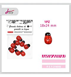 GRANDE BOTTONE DI GIOIELLI IN LEGNO