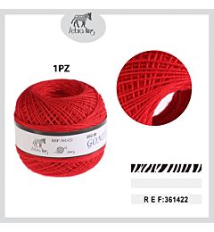 GOMITOLO DI COTONE ROSSO