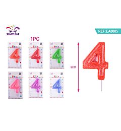 CANDELE DI COMPLEANNO NUMERI 4Party Go