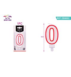 CANDELE DI COMPLEANNO NUMERI 0Party Go