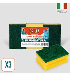 SPUGNE ABRASIVE IMPUGNATURA 3 PZ.La Briantina