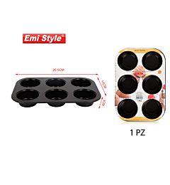 EMY STYLE STAMPO DA FORNO PER 6 MUFFIN 26.5*17*3CM