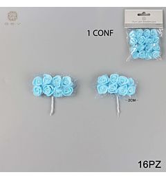 GEV FIORELLINI X BOMBONIERE 2CM 16PZ CELESTEGev