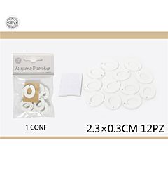 DEC.IN LEGNO 2.3CM0.3 12PCS O