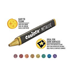 CARIOCA METALLIC CRAYONS SCAT. 8 PZ. PASTELLI CERCarioca