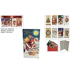 BIGLIETTI AUGURI C/BUSTINA SET 4PZ ASS. ART. (KP-0