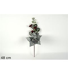 STELO C/FIORE E BACCHE SILVER TY76-14194/SILVERDue Esse