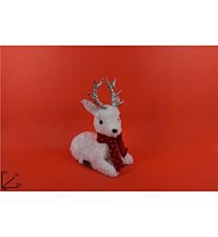 RENNA SEDUTA PELLICCIA BIANCA 30CM XLL00024-2-9