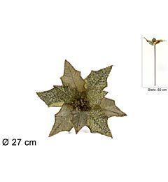 STELO FIORE NATALIZIO 50 CM CHAMPAGNE   TGL191008-Due Esse