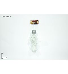 APPENDINO PALLINA CM 7 C/PIUME SILVER ART.HY-19130