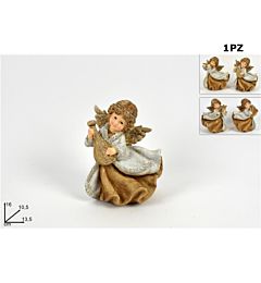 ANGELO C/STRUMENTO MUSICALE GLITTER 16 CM 4 ASS A3