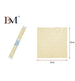 TAPPETO ANTISCIVOLO DOCCIA  52X52CM BEIGEBM
